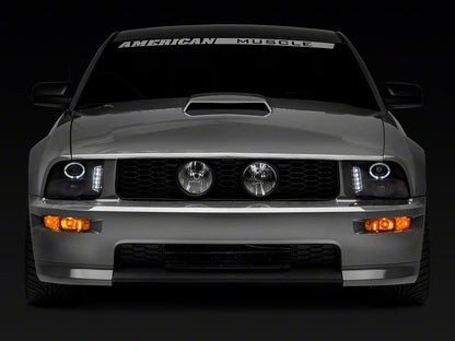 Raxiom LED Halo Projector Headlights; Black Housing; Clear Lens (05-09 Mustang w/ Factory Halogen Headlights, Excluding GT500)