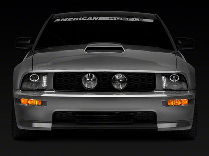 Raxiom LED Halo Projector Headlights; Black Housing; Clear Lens (05-09 Mustang w/ Factory Halogen Headlights, Excluding GT500)