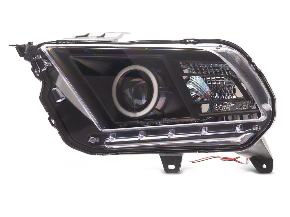 Raxiom CCFL Halo Projector Headlights; Black Housing; Clear Lens (10-12 Mustang w/ Factory Halogen Headlights)
