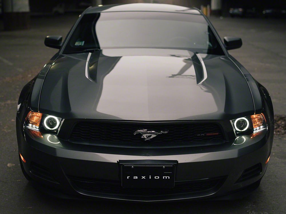 Raxiom CCFL Halo Projector Headlights; Black Housing; Clear Lens (10-12 Mustang w/ Factory Halogen Headlights)