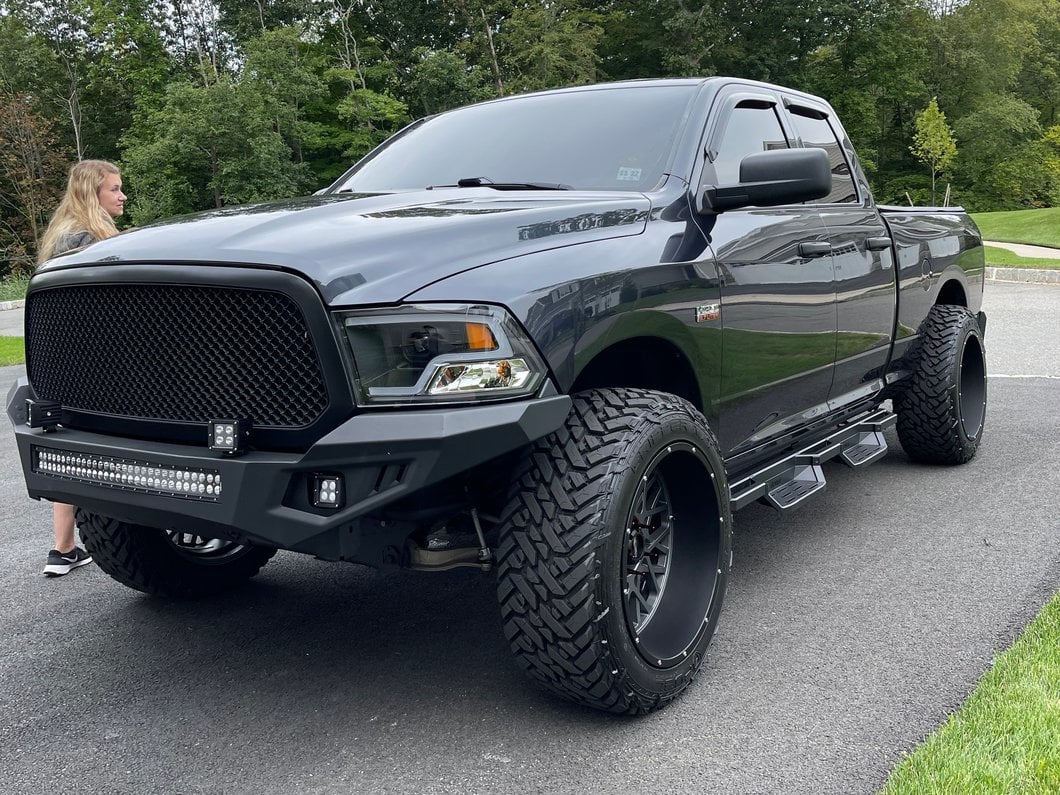 Raxiom LED Halo Projector Headlights; Black Housing; Clear Lens (09-18 RAM 1500 w/ Factory Halogen Non-Projector Headlights)