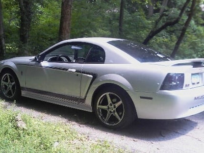 Raxiom Axial Series Altezza Style Tail Lights; Black Housing; Smoked Lens (99-04 Mustang, Excluding 99-01 Cobra)