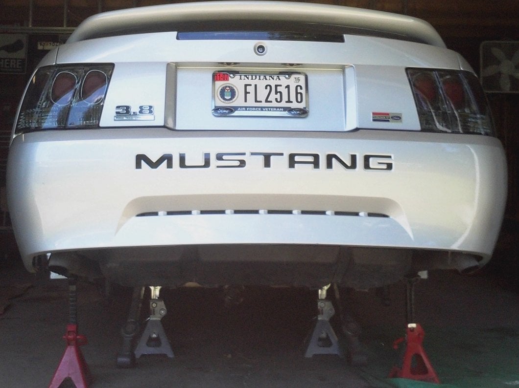 Raxiom Axial Series Altezza Style Tail Lights; Black Housing; Smoked Lens (99-04 Mustang, Excluding 99-01 Cobra)