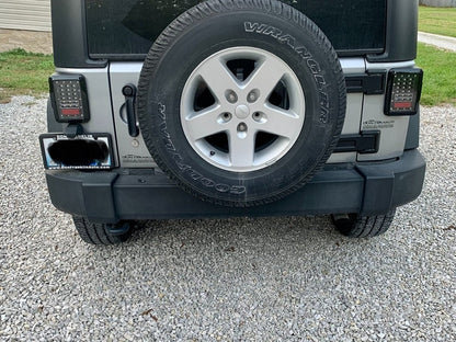 Raxiom Axial Series LED Tail Lights; Black Housing; Clear Lens (07-18 Jeep Wrangler JK)