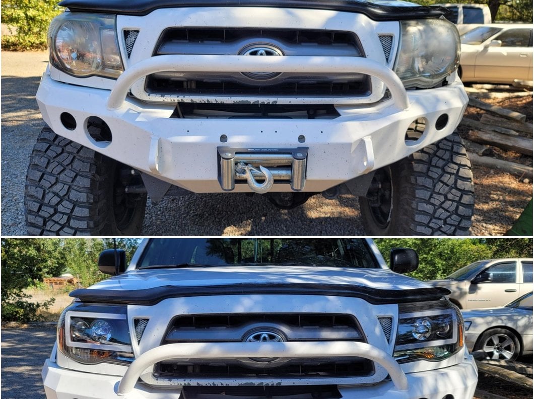 Raxiom Axial Series LED DRL Projector Headlights; Black Housing; Clear Lens (05-11 Tacoma)