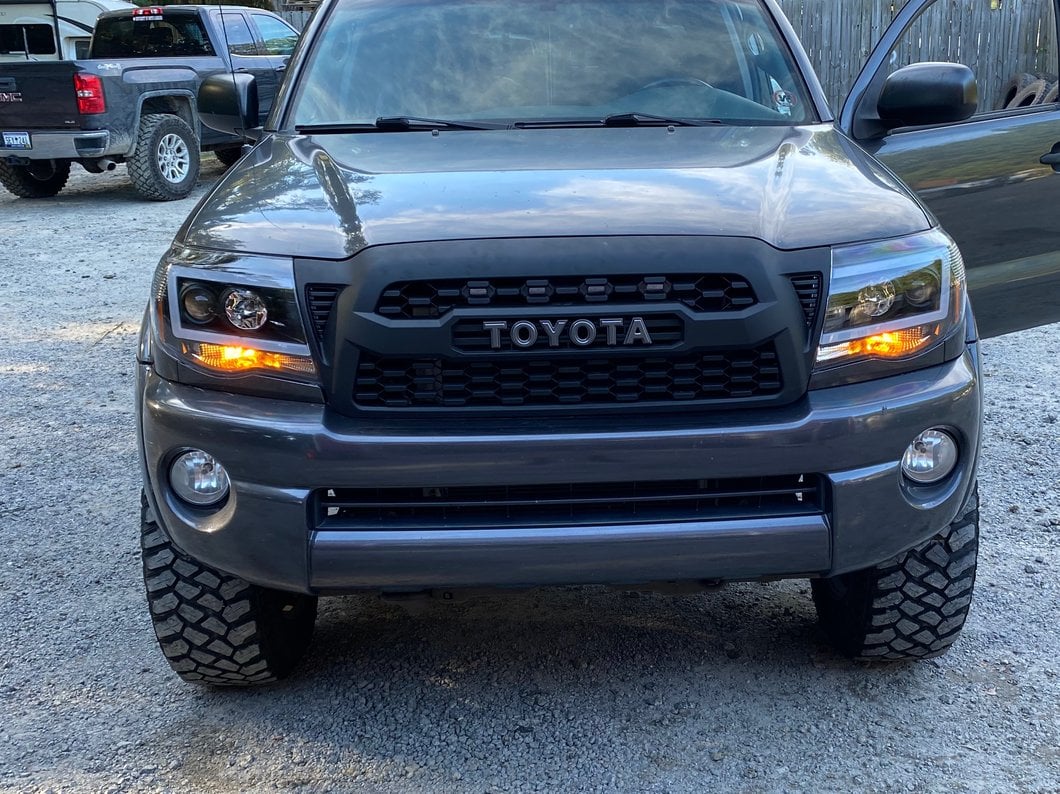 Raxiom Axial Series LED DRL Projector Headlights; Black Housing; Clear Lens (05-11 Tacoma)