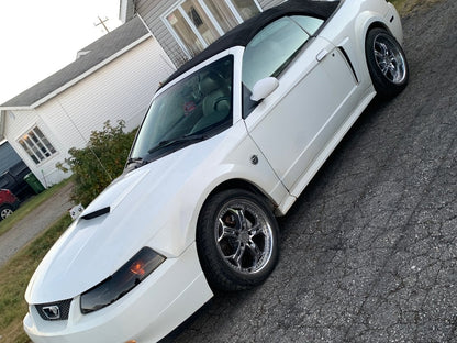 Raxiom Axial Series OEM Style Replacement Headlights; Black Housing; Smoked Lens (99-04 Mustang)
