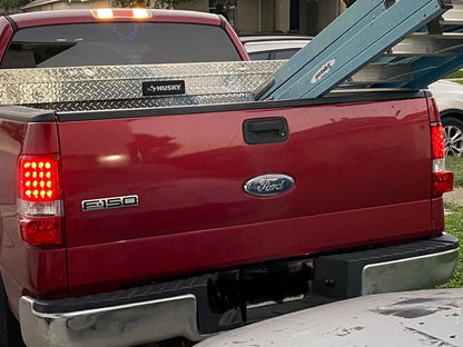 Raxiom LED Tail Lights; Chrome Housing; Red/Clear Lens (04-08 F-150 Styleside)