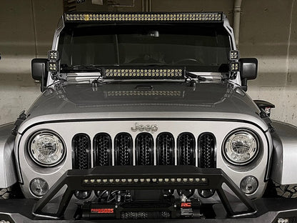 Raxiom Windshield Mounted Dual Light Brackets (07-18 Jeep Wrangler JK)