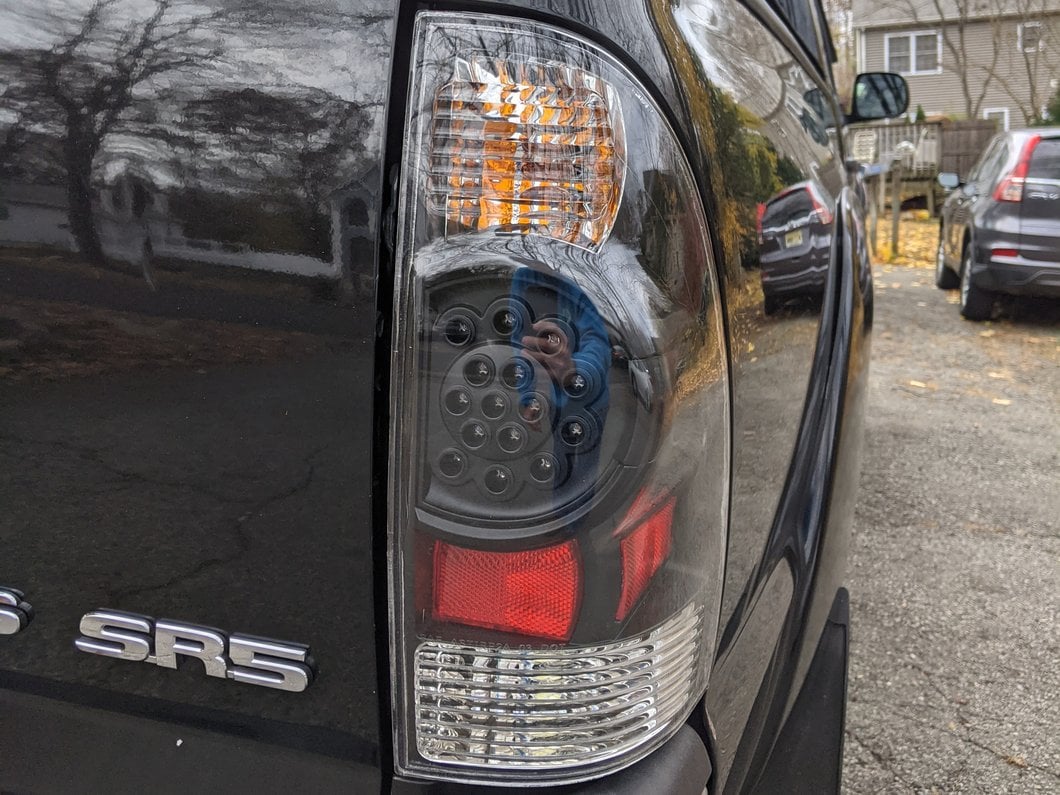 Raxiom LED Tail Lights; Black Housing; Red/Clear Lens (05-06 Tacoma)