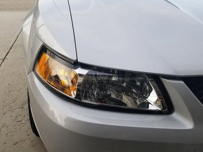 Raxiom Axial Series OEM Style Replacement Headlights; Chrome Housing; Clear Lens (99-04 Mustang)