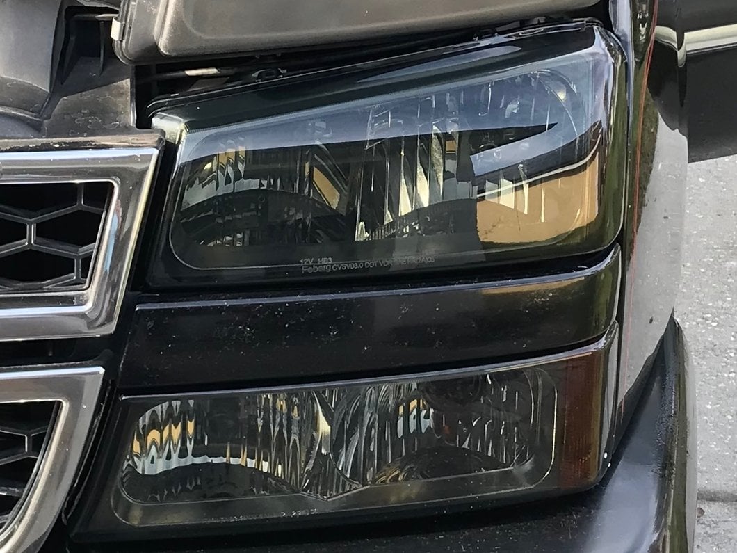 Raxiom Axial Series OEM Style Replacement Headlights; Chrome Housing; Smoked Lens (03-06 Silverado 1500)