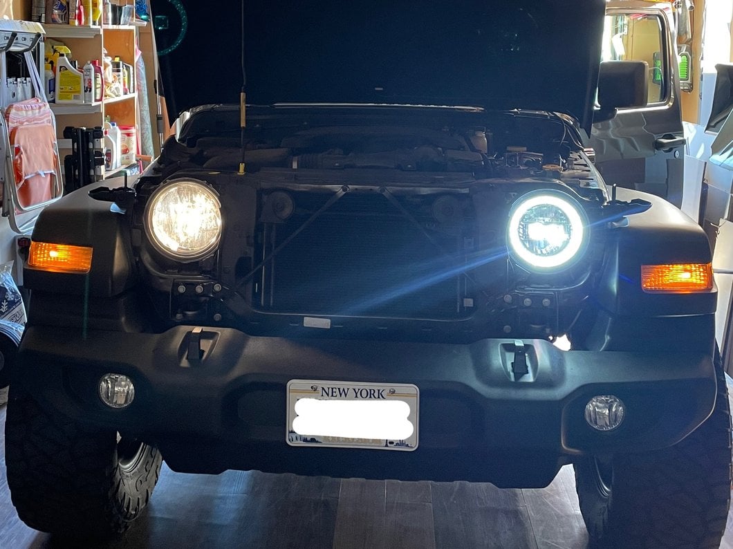 Raxiom Axial Series LED Headlights; Black Housing; Clear Lens (18-25 Jeep Wrangler JL)