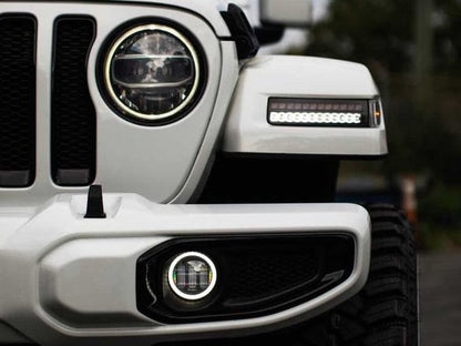 Raxiom Axial Series Halo LED Fog Lights; White (07-25 Jeep Wrangler JK & JL)