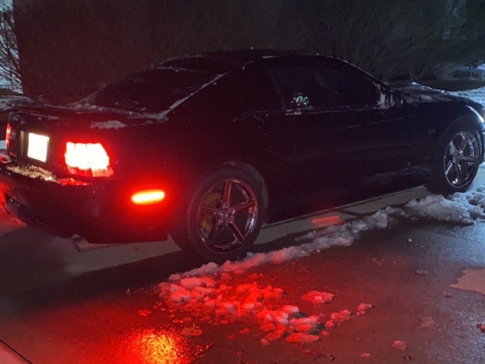 Raxiom Axial Series LED Rear Side Marker Lights; Smoked (99-04 Mustang)