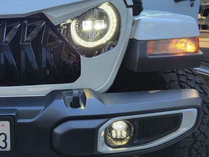 Raxiom Axial Series LED Headlights; Black Housing; Clear Lens (20-25 Jeep Gladiator JT)
