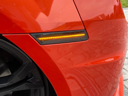 Raxiom Axial Series LED Front and Rear Side Markers; Smoked (10-15 Camaro)