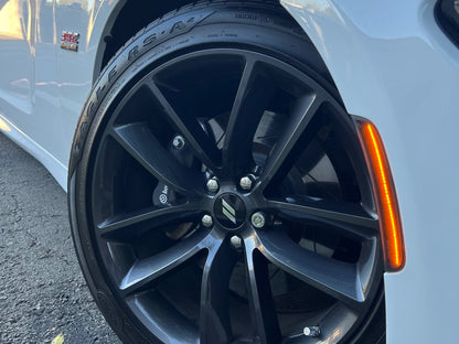 Raxiom Axial Series LED Side Marker Lights; Front and Rear; Smoked (15-23 Charger, Excluding Widebody)