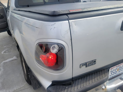 Raxiom Axial Series Version 2 Tail Lights; Black Housing; Red/Clear Lens (97-00 F-150 Flareside)