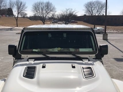 Raxiom 52-Inch Slim Dual Row LED Light Bar with Windshield Mounting Brackets (20-25 Jeep Gladiator JT)