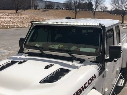 Raxiom 52-Inch Slim Dual Row LED Light Bar with Windshield Mounting Brackets (20-25 Jeep Gladiator JT)