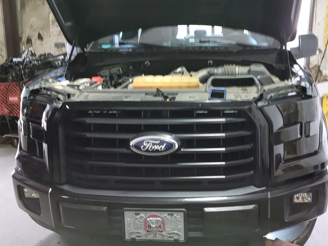 Raxiom Axial Series OEM Style Replacement Headlights; Chrome Housing; Smoked Lens (15-17 F-150 w/ Factory Halogen Headlights)