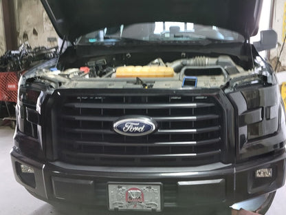Raxiom Axial Series OEM Style Replacement Headlights; Chrome Housing; Smoked Lens (15-17 F-150 w/ Factory Halogen Headlights)