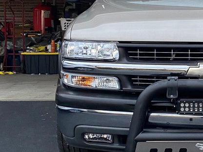 Raxiom Axial Series Euro Turn Signal and Parking Lights; Chrome (99-01 Silverado 1500)