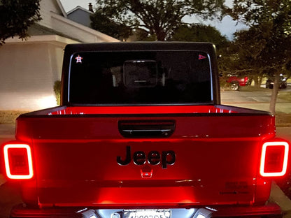Raxiom LED Tail Lights; Black Housing; Smoked Lens (20-25 Jeep Gladiator JT w/ Factory Halogen Tail Lights & w/o Blind Spot Detection))