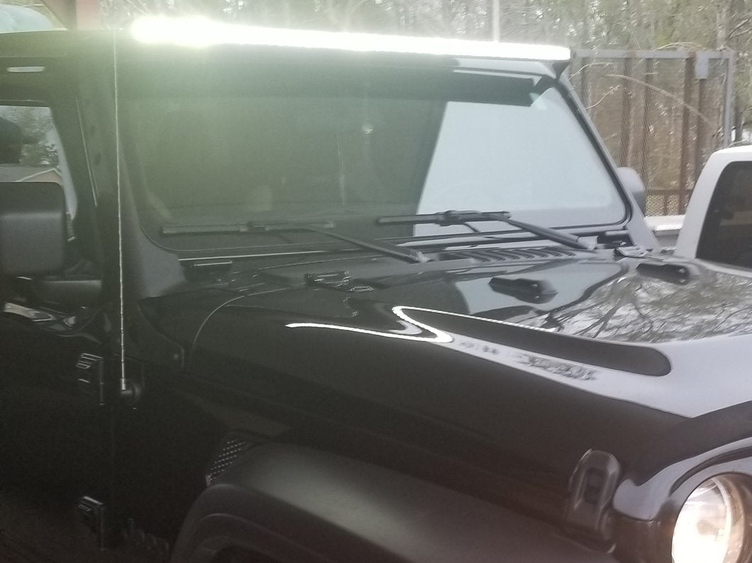 Raxiom 52-Inch Slim Dual Row LED Light Bar with Windshield Mounting Brackets (20-25 Jeep Gladiator JT)