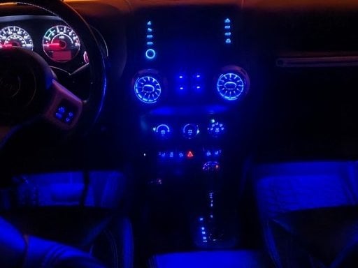 Raxiom LED Ambient Vent Lighting Kit (11-18 Jeep Wrangler JK)