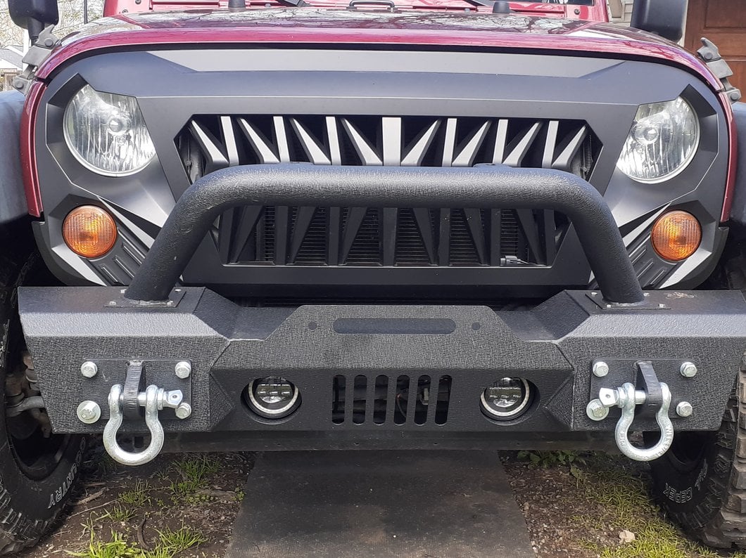 Raxiom Axial Series 4-Inch LED Devil Eyes Fog Lights with Halo (07-18 Jeep Wrangler JK)