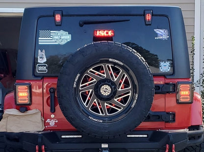 Raxiom Axial Series Rear Window Glass Hinge LED Lights (07-18 Jeep Wrangler JK w/ Hard Top)