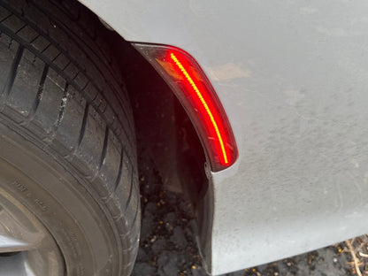 Raxiom Axial Series LED Side Marker Lights; Front and Rear; Smoked (15-23 Charger, Excluding Widebody)