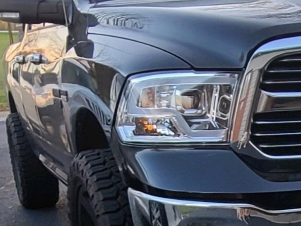Raxiom LED Halo Headlights; Chrome Housing; Clear Lens (09-18 RAM 1500 w/ Factory Halogen Non-Projector Headlights)