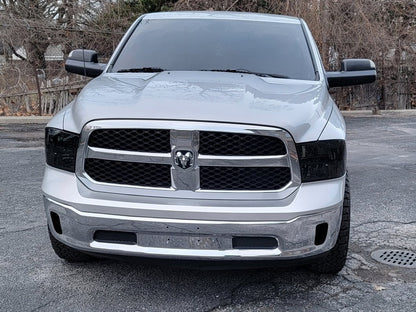 Raxiom Axial Series Euro Style Headlights with Single Bulb; Black Housing; Clear Lens (09-18 RAM 1500 w/ Factory Halogen Non-Projector Headlights)