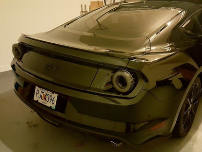 Raxiom Halo LED Tail Lights; Gloss Black Housing; Smoked Lens (15-23 Mustang)