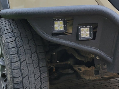 Raxiom 3-Inch Square 4-LED Off Road Light; Flood Beam (Universal; Some Adaptation May Be Required)