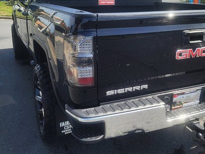 Raxiom Axial Series LED Tail Lights; Black Housing; Smoked Lens (14-18 Sierra 1500 w/ Factory Halogen Tail Lights)
