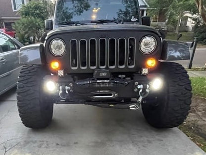 Raxiom Axial Series Halo LED Fog Lights; Amber (07-18 Jeep Wrangler JK)