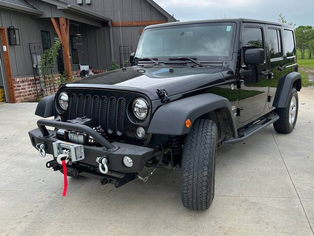 Raxiom Axial Series 7-Inch LED Headlights with DRL; Black Housing; Clear Lens (97-18 Jeep Wrangler TJ & JK)