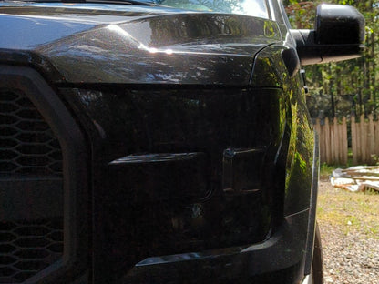 Raxiom Axial Series OEM Style Replacement Headlights; Chrome Housing; Smoked Lens (15-17 F-150 w/ Factory Halogen Headlights)