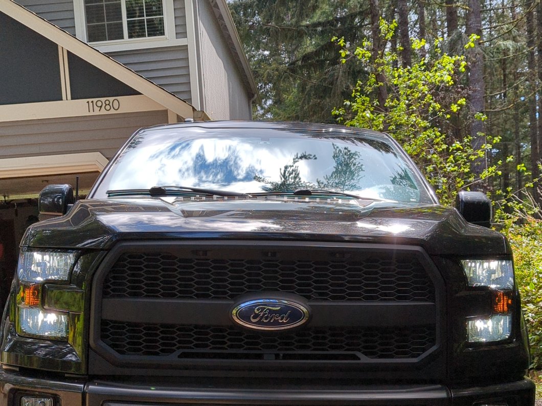 Raxiom Axial Series OEM Style Replacement Headlights; Chrome Housing; Smoked Lens (15-17 F-150 w/ Factory Halogen Headlights)