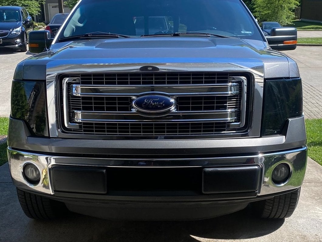 Raxiom Axial Series OEM Style Replacement Headlights; Chrome Housing; Smoked Lens (09-14 F-150 w/ Factory Halogen Headlights)
