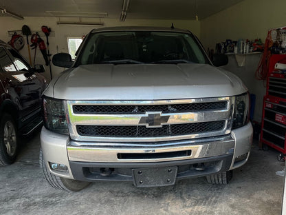 Raxiom Axial Series OEM Style Replacement Headlights; Chrome Housing; Smoked Lens (07-13 Silverado 1500)