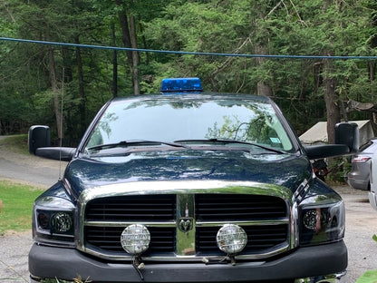 Raxiom Axial Series LED DRL Projector Headlights; Black Housing; Clear Lens (06-08 RAM 1500)