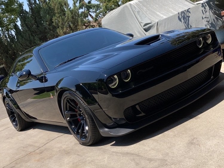 Raxiom Axial Series LED Side Marker Lights; Front and Rear; Smoked (18-23 Challenger Widebody)