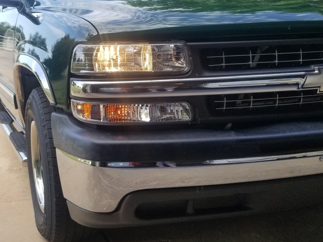 Raxiom Axial Series Euro Turn Signal and Parking Lights; Chrome (99-01 Silverado 1500)