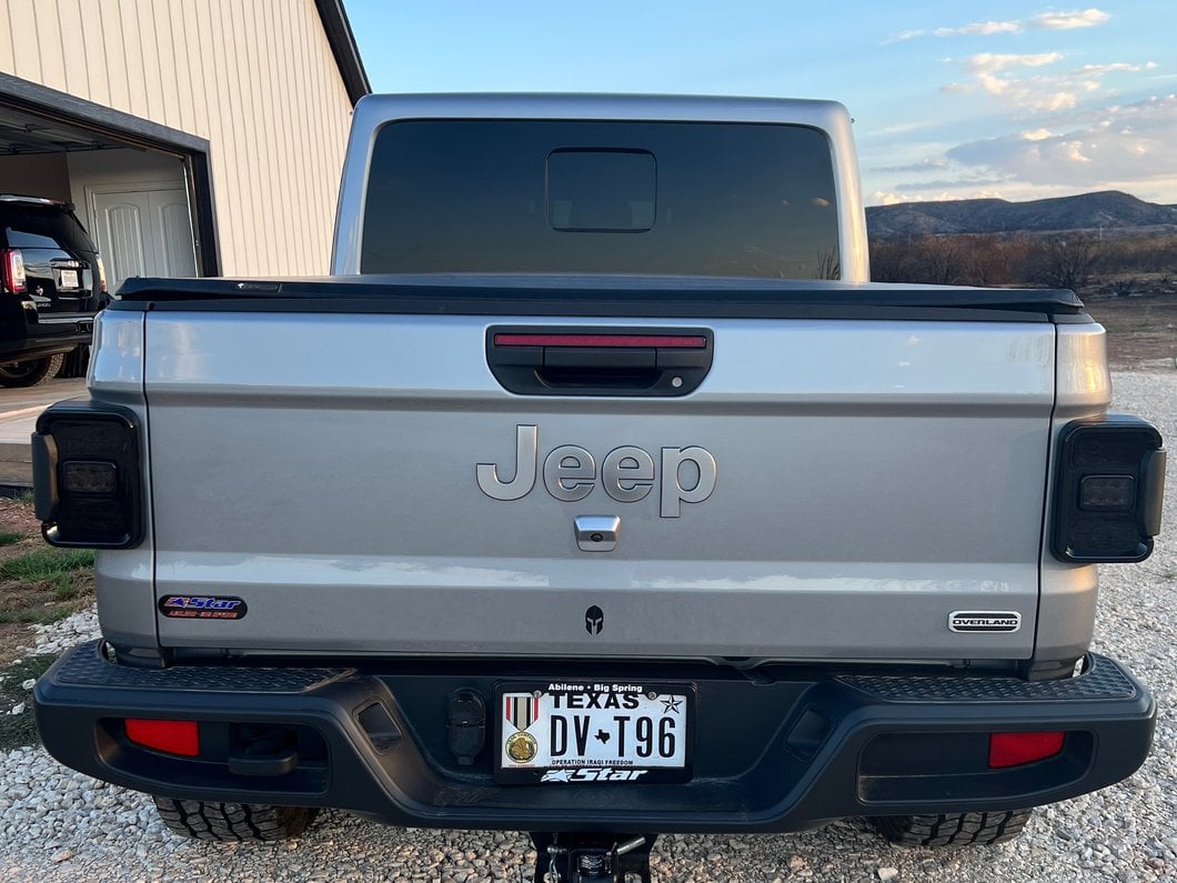 Raxiom Axial Series LED Tail Lights; Black Housing; Smoked Lens (20-25 Jeep Gladiator JT w/ Factory Halogen Tail Lights & w/o Blind Spot Detection))