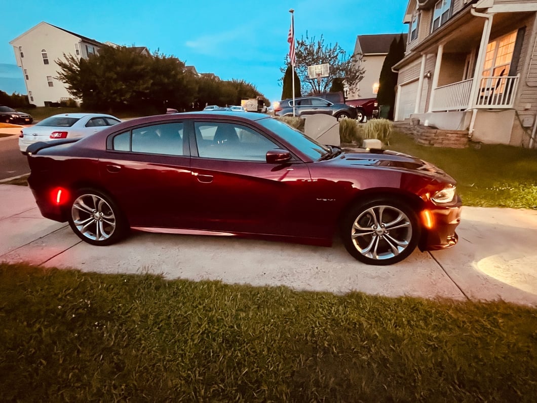 Raxiom Axial Series LED Side Marker Lights; Front and Rear; Smoked (15-23 Charger, Excluding Widebody)